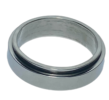 Load image into Gallery viewer, Fidget ring - silver spinner.   Sizes 6, 7, 8, 9, 10, 11. (FR8)

