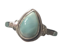 Load image into Gallery viewer, Larimar Sterling silver ring sizes 3, 13, 14 (BR011)
