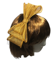 Load image into Gallery viewer, Stunning Gold Bow Fascinator      (FS131)
