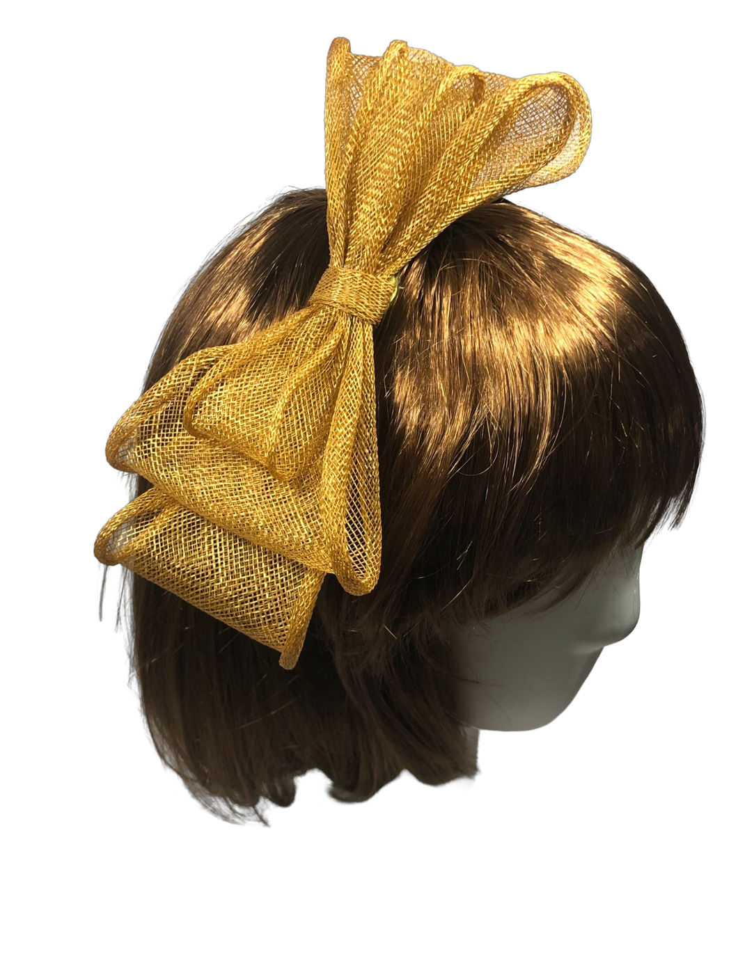 Stunning Gold Bow Fascinator      (FS131)