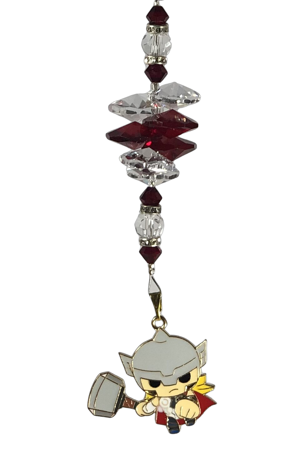 Thor -  Marvel suncatcher, decorated with Garnet gemstone