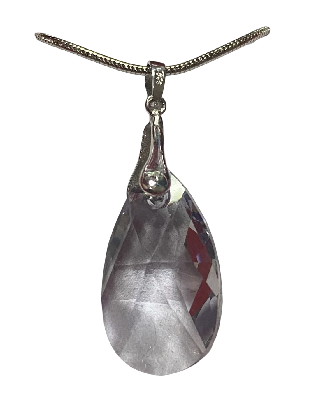 Swarovski crystal Pale Purple sterling silver pendant   (SWN-6)