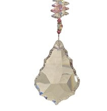 Load image into Gallery viewer, Deluxe Starburst Crystal Suncatcher decorated with rose quartz gemstones CH345
