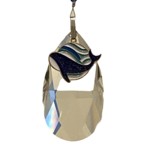 Load image into Gallery viewer, Deluxe Whale Crystal Suncatcher decorated with lapis lazuli gemstones CH343
