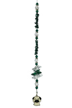 Load image into Gallery viewer, Dog Crystal Suncatcher decorated with Malachite gemstones CH30

