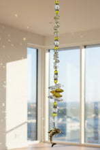 Load image into Gallery viewer, Dolphin Crystal Suncatcher decorated with citrine gemstones CH37
