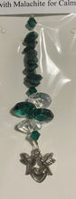 Load image into Gallery viewer, Doves Suncatcher decorated with amethyst gemstones CH300
