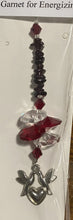Load image into Gallery viewer, Doves Suncatcher decorated with amethyst gemstones CH300
