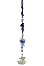 Load image into Gallery viewer, Dragon Crystal Suncatcher decorated with lapis Lazuli gemstones CH19
