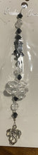 Load image into Gallery viewer, Dragon Suncatcher decorated with snowflake obsidian gemstones CH319
