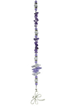 Load image into Gallery viewer, Dragonfly Crystal Suncatcher decorated with amethyst gemstones CH57
