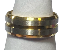 Load image into Gallery viewer, Stainless Steel - Gold&amp; silver ring.  Sizes 6, 7, 8, 9, 10, 11, 12  RW223

