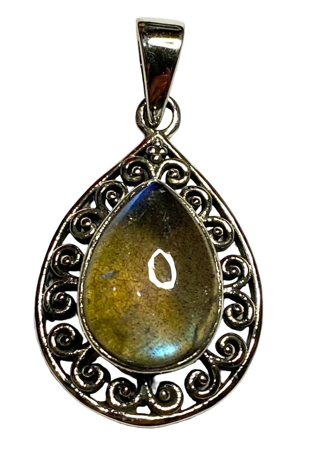 Labradorite sterling silver pendant PN17