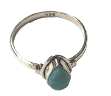 Load image into Gallery viewer, Larimar Sterling silver ring sizes 3, 13, 14 (BR011)
