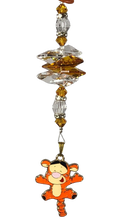 Load image into Gallery viewer, Winnie The Pooh Tigger suncatcher, decorated with carnelian gemstone
