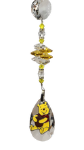 Load image into Gallery viewer, Winnie the Pooh crystal suncatcher with citrine gemstones
