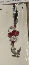 Load image into Gallery viewer, Eagle Suncatcher decorated with garnet gemstones CH291
