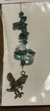 Load image into Gallery viewer, Eagle Suncatcher decorated with turquoise gemstones CH289
