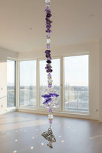 Load image into Gallery viewer, Egyptian Crystal Suncatcher decorated with amethyst gemstones CH126

