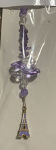 Load image into Gallery viewer, Eiffel tower Suncatcher decorated with turquoise gemstones CH303
