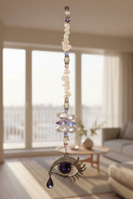 Load image into Gallery viewer, Eye Crystal Suncatcher decorated with Lapis Lazuli gemstones CH89

