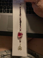 Load image into Gallery viewer, Zodiac Cancer Crystal Suncatcher decorated with carnelian gemstones CH175
