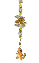 Load image into Gallery viewer, Pokémon Charmander - crystal suncatcher, decorated with citrine gemstone
