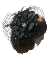 Load image into Gallery viewer, Stunning Black Fascinator        (FS127)
