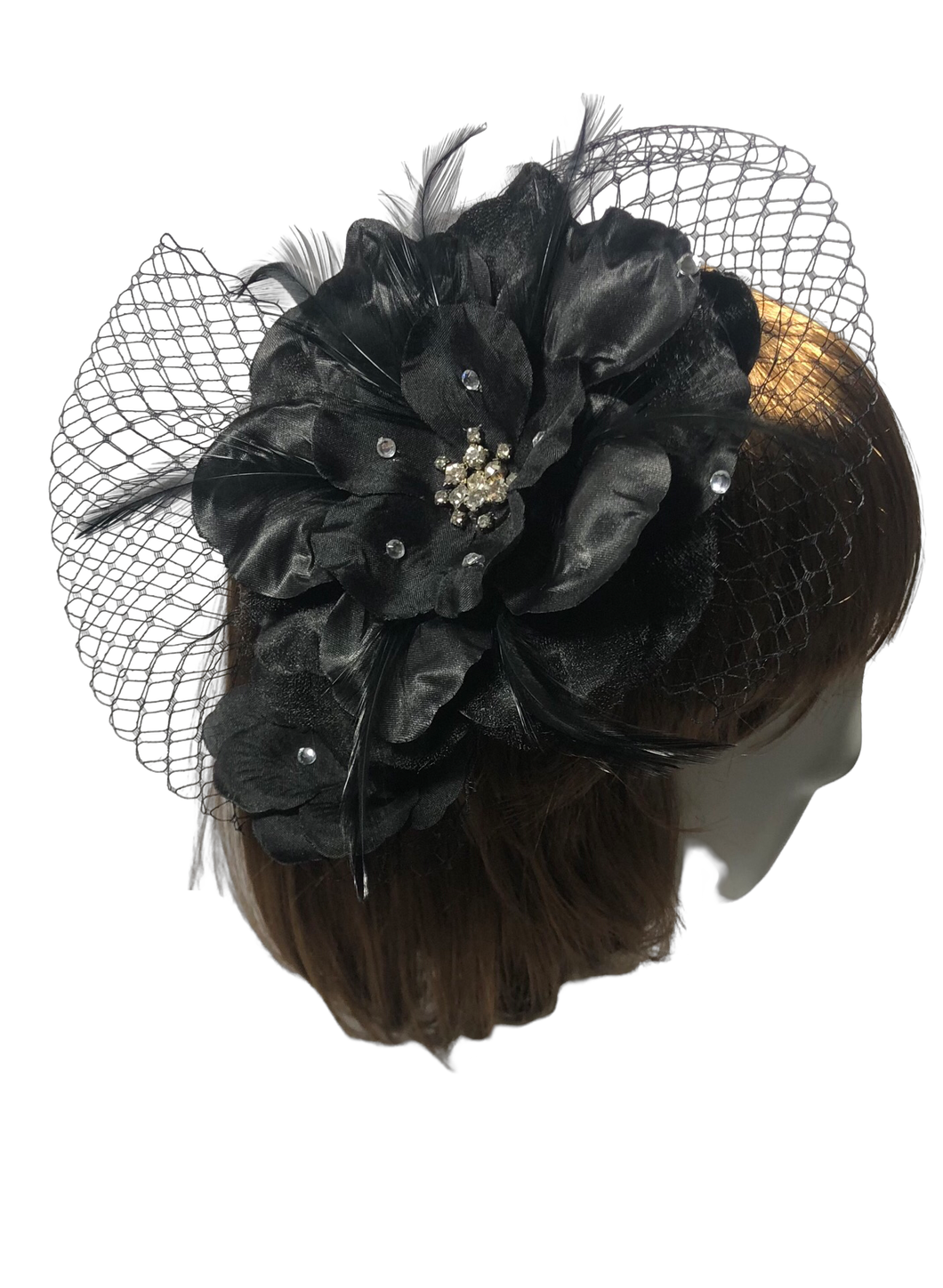 Stunning Black Fascinator        (FS127)