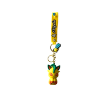 Load image into Gallery viewer, Pokémon Leafeon keyring, this is a cute eeveelution
