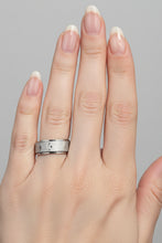 Load image into Gallery viewer, Fidget ring - silver  ring with  stars and moons spinner.  Sizes 6, 7, 8, 9, 10, 11. FR104
