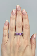Load image into Gallery viewer, Fidget ring - Rainbow glitter spinner. Sizes 6, 8, 9, 10 ,11, 12.  FR126
