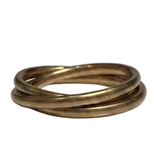 Load image into Gallery viewer, Fidget ring - Trio - Rose Gold ring. Sizes 5, 6, 7, 8, 9, 10, 11, 12, 13. FR134
