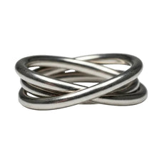 Load image into Gallery viewer, Fidget ring - Trio - Silver ring. Sizes 5, 6, 7, 8, 9, 10, 11, 12, 13. FR136
