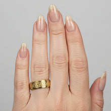 Load image into Gallery viewer, Fidget ring -  Gold ring with pattern fidget ring. FR200
