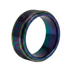 Load image into Gallery viewer, Fidget ring - Rainbow pattern fidget ring. Sizes 6, 7, 8, 9, 10, 11, 12. FR205
