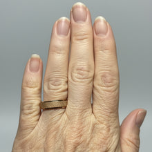 Load image into Gallery viewer, Fidget ring - Rose Gold glitter spinner. Sizes 6, 7, 8, 9, 10, 11, 12. FR281
