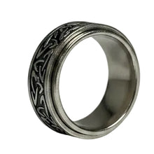 Load image into Gallery viewer, Fidget ring -  silver Celtic fidget  ring. Sizes 6, 7, 8, 9, 10, 11, 12, 13. FR75
