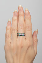 Load image into Gallery viewer, Fidget ring - rainbow and silver glitter spinner. Sizes 5, 6, 7, 8, 9, 10, 11, 12. FR78
