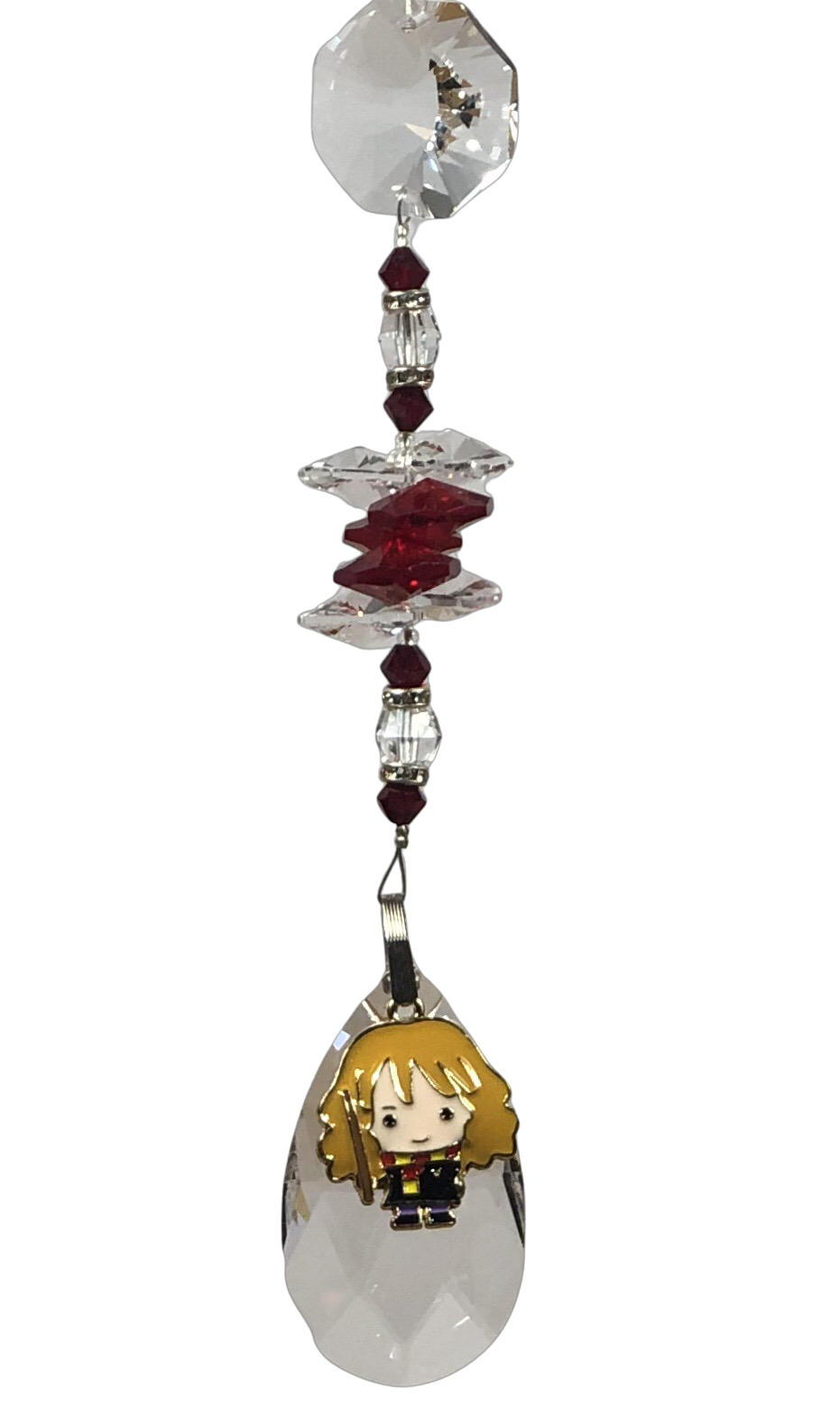 Harry Potter - Hermione Granger crystal suncatcher with garnet gemstones