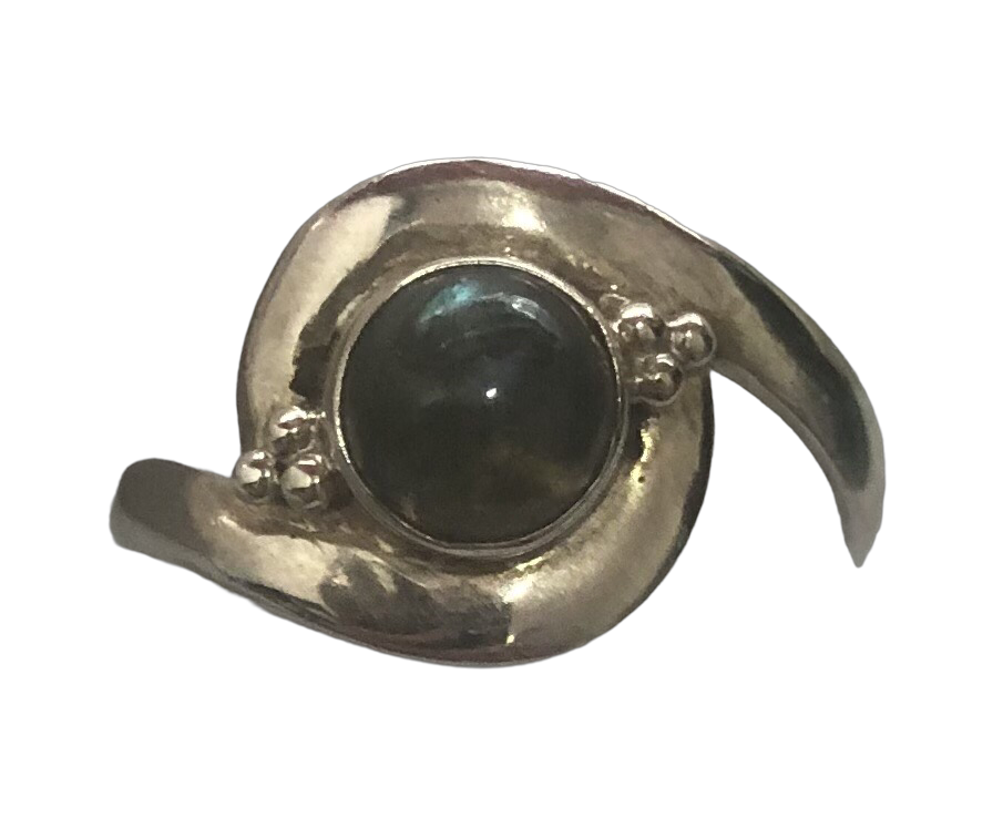 Labradorite ring sterling silver ring size 6   (DC249)