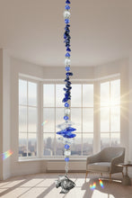 Load image into Gallery viewer, Fish Crystal Suncatcher decorated with lapis Lazuli gemstones CH40
