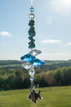 Load image into Gallery viewer, Fish Suncatcher decorated with amethyst gemstones CH330
