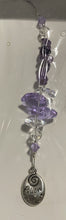 Load image into Gallery viewer, Follow Your Heart Suncatcher decorated with amethyst gemstones CH250
