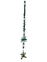 Load image into Gallery viewer, Frog Crystal Suncatcher decorated with Malachite gemstones CH59
