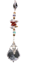 Load image into Gallery viewer, Elephant 50mm Crystal starburst suncatcher, is decorated with crystals and carnelian
