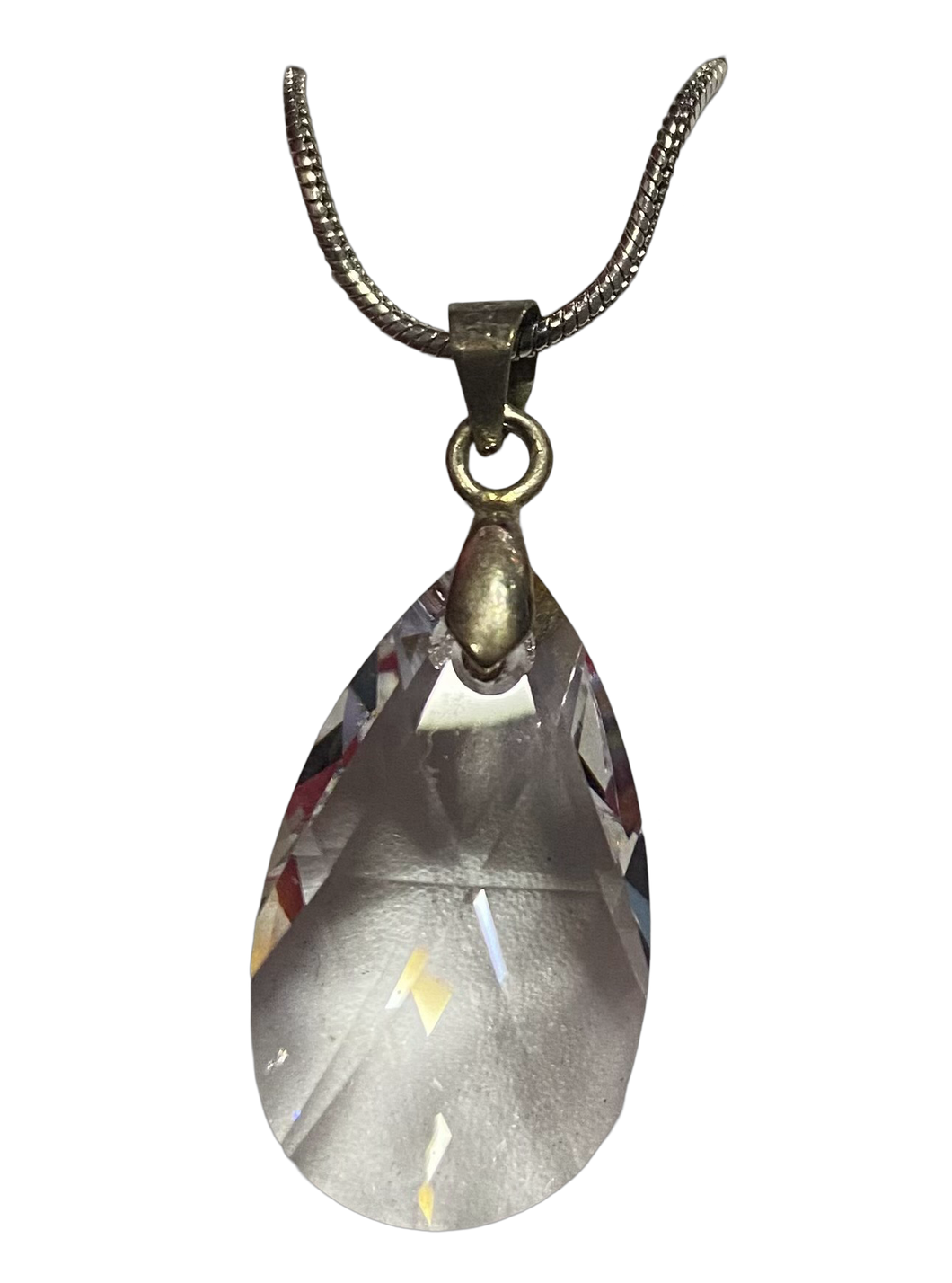 Swarovski crystal sterling silver pendant (SWN-5)