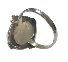 Load image into Gallery viewer, Moonstone Sterling silver ring size  6, 11, 12, 13, 14 (BR017)
