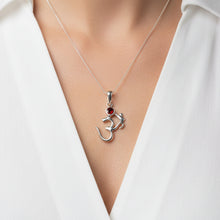 Load image into Gallery viewer, Garnet sterling silver pendant PN55
