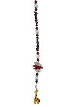 Load image into Gallery viewer, Giraffe Crystal Suncatcher decorated with garnet gemstones CH29
